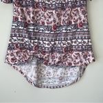 Absolutely Famous  Pink / White Floral Cold Shoulder Top Size L Photo 7