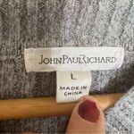 John Paul Richard Mock neck ribbed long sleeve sweater Gray, Size Large by  Photo 5