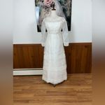 Beautiful Preserved Vintage 1960s Organza Wedding Gown & Veil! White Size 10 Photo 9