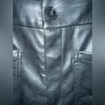 Skies Are Blue  Black leather straight leg  pants Photo 5