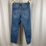 Vervet  Size 30 Blue High Rise Distressed Raw Hem Straight Leg Crop Jeans Cali Photo 1