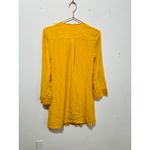 Tory Burch Women's Yellow Golden 100% Silk Crew Neckline Sophia Dress Size 2 Photo 3