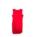 VTG 80s Damon II Red Sleeveless Button Down Sheath Dress Size 12 Made In Mexico Photo 3