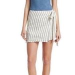 Theory Stripe Wrap Tie Mini Skirt Photo 4