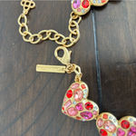 Oscar de la Renta  Vibrant Pink and Gold Necklace Photo 6