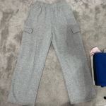 Amazon  Cargo Sweatpants Grey Wide-Leg Baggy Photo 1