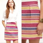Anthropologie Nomad by Morgan Carper Glistened Geo Skirt Sz XS Jacquard Photo 1