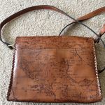 Patricia Nash  Map Print Leather Crossbody Bag Brown Vintage Adjustable purse Photo 6