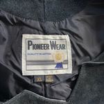 Vtg‎ Pioneer Wear Genuine Suede Fringe Sweater Sz XL Black Western Cowgirl 80s Photo 3