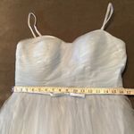 Women’s Tea Length Blue Prom Party Dress Corset Back Sweetheart Neckline Size 14 Photo 8