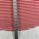 Chico's  Swing Tunic Top Red White Striped Cut Out Neckline Casual Size‎ 2 US L Photo 2