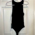 West of Melrose  NWT High Sleek Black Neck Bodysuit. Size Medium Photo 1