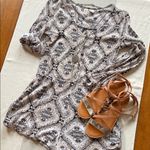 Mimi Chica S-M Ivory Black Print Shorts Romper Long Elbow Sleeve 3/$20 SALE! Photo 0