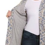 ASTARS Bette Cocoon Cardigan X Small Knit Jersey Knit Lined Open Front Textured Blue Size XS Photo 5