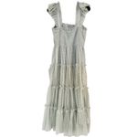 Blu Pepper NWD Sage Green Swiss Dot Tiered Smocked Midi Dress Size Large Photo 1