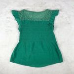 MINE Green Lace Back Babydoll Top Size Medium Photo 8