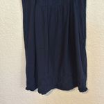 J. Jill Navy Blue M Lace Trimmed Tunic Dress Knee Length Short Sleeve Pockets Size M Photo 3