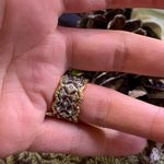 Beautiful 2 tone gold filled silver/gold zirconia ring Silver Photo 4