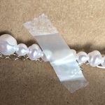 Urban Outfitters New  faux pearl charm bracelet, silver tone chain and pearl Photo 3