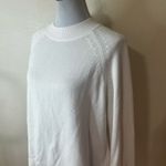 Quince mock neck cotton Pullover sweater in ivory NEW WOMENS LARGE Photo 3
