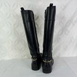 Tory Burch Jess Leather Side Zip Horsebit Knee High Tall Riding Boots Size 6 Photo 3