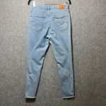 Levi's  721 High Rise Skinny Jeans Distressed Ripped Light‎ Wash Size 30 Raw Hem Photo 5