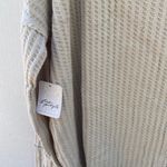 Free People NWT XS Juicy Cowl Neck Long Sleeve Waffle Knit cream Tunic top Photo 7