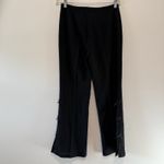 Escada Black Wide Leg Lace Bow Trim Pant Size 40 Photo 8