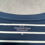 Vineyard Vines Performance Dress Womens Medium Blue Athleisure Nautical Striped Photo 2
