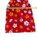 Jones New York Y2K  Red Hawaiian Hibiscus Floral Mini Dress Tropical Beach Size 4 Photo 6