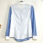 Red Valentino  Blue Ruffle Button Down Women Shirt, size 4 / EU 42 Photo 4