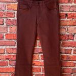 joe's jeans Dark Red Coated Mid Rise Crop Boot Cut in Marsale Photo 3