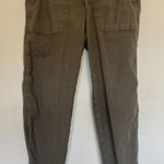 Marine layer  Olive Green Linen Blend Cargo Joggers Pants Womens Small‎ 17416 Photo 0
