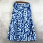Ruby Rd Women Skirt Size 12 Boho Indie Tie Dye Midi Festival Coastal Cowgirl Art Blue Photo 3