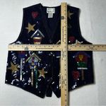 Quacker Factory Vintage‎ The Quaker Factory Woman’s Vest Sequin 80’s Small Photo 5