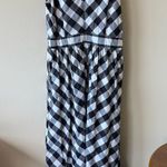 J.Crew  black and white gingham sleeveless midi dress Photo 2