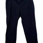 Talbots The Perfect Crop Dark Blue Chino Capris Pants Flat Front Size 8 Petite Photo 0