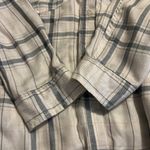 Paige  Plaid Button Down Shirt Size Small Wht/Blue/Tan Photo 10