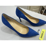 Ivanka Trump Womans 9.5 M Blue Suede Slip On Heel Pumps Photo 1