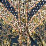 Free People  Bell Sleeves Tunic with Mandarin Collar Magic Mystery Printed M Photo 8