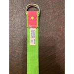 Douglas Pauquette Tennis Pickleball D Ring Pink Green‎ Belt Preppy USA Medium Photo 2
