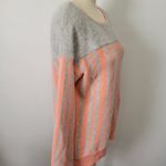 Love Riche fuzzy striped angora blend striped sweater size large Photo 2