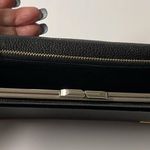Valentino Garavani EUC Long Wallet Kisslock, and zippered change area BLACK LAMB Photo 2