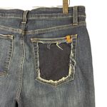 joe's jeans High Rise Raw Hem Skinny Dark Wash Denim Ankle Back Pocket Detail 30 Photo 9