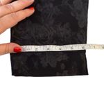 Chico's  Size 1R Brigitte Tonal Floral Slim Ankle Pants Size 8 Black Stretch Punk Photo 11