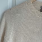 J.Crew Cashmere Classic Fit Crewneck Sweater in Heather Natural, Size XXS Photo 4