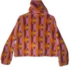 Billabong Women’s Medium Multicolor Striped Smiley Hooded Sweatshirt Photo 4