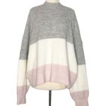 Topshop Striped Colorblock Chunky Sweater Photo 2