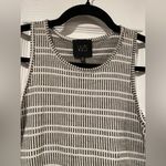 W5  Anthropologie Size XS Olive Green White Stripe Tassel Hem Sleeveless Tank Top Photo 1