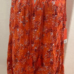 Evri Orange Floral Sleeveless Tunic‎ Top Boho Bohemian Cute Casual size 1x Photo 0
